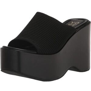 YOKI DUSKY-04 Women's Chunky Knit Mule Wedge - Elevate Your Style SZ 7.5 Shoes